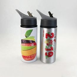 New!! Portable DIY Photo Water Bottle 600ml Aluminium Olecranon Handle Sublimation Straight Tumbler Climbing Travel Sport