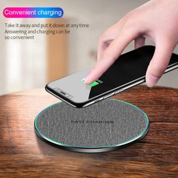 New private tooling wireless charger qi certificated ultra slim fabric wireless charging for smartphone