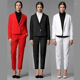 Women's Suits & Blazers Women Business Suit Formal Office Uniform Ladies Trouser Double Breasted Female Custom Made Bespoke A021