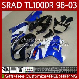 Fairings Kit For SUZUKI SRAD TL1000R TL-1000R 1998 1999 2000 2001 2002 2003 118No.69 TL-1000 TL 1000 R 98-03 Bodywork TL 1000R TL1000 Blue white R 98 99 00 01 02 03 OEM Body