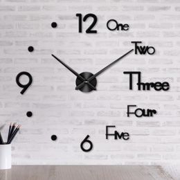 Wall Clocks Clock Stickers Creative DIY Removable Art Decal Sticker Living Room Bedroom Office Home Decor HorlogeWall