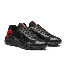 Fashion Runner Sports Shoes && America Cup Low Top Sneakers Shoes Men's Rubber Sole Fabric Patent Leather Men Black Wholesale Discount Trainer Shoe