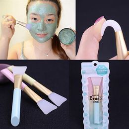 professional facial masks UK - New Silicone Facial Mask Brush Professional Face Mud DIY Cream Mixing Applicator Solid Beauty Makeup Foundation Skin Care Tool2302