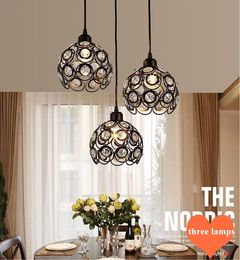 Pendant Lamps Modern Art Annular Design Lights Europe Romantic Crystal 3 Hang For Parlour Room Vestibule Cafe Porch TM003Pendant