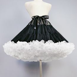 Yeni kısa petticoat elbise kızlar etek lolita cupcake çok renkli petticoat