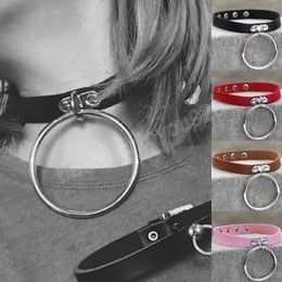 Multicolor Leather Choker Punk Harajuku Collar Gothic Necklace Chocker Bondage Cosplay Party for Women Girl Festival Jewelry Gifts