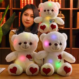 Luminous bear doll toys cute colorful Teddy plush toy holiday birthday gift toy