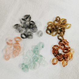 1000pieces 10*13mm Acrylic transparent twister Link Chain connectors.open ring beads.for glasses Jewellery Making accessories W220422