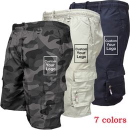 est Printed Short Pants Summer Men s Cargo Shorts Casual Loose Drawstring Tactical 220715