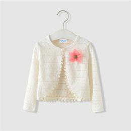 Spring Autumn Baby Knitted Clothes Sweater Coat Long Sleeve Outwear Thin Cotton Cardigan For Girls LZ305 220812