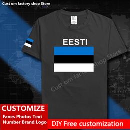 EESTI Cotton T shirt Custom Jersey Fans DIY Name Number Brand High Street Fashion Hip Hop Loose Casual T shirt Estonia 220616