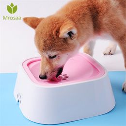 1500ml High Capacity Pet Floating Bowls Dog Cat Drinking Water No Spill Not Wetting Mouth Plastic Portable Feeder Y200917