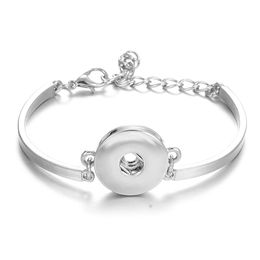 18mm snap button charm Bracelet bangle silver gold chain snaps buttons Bracelets Jewelry for women men