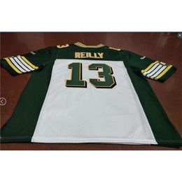 Uf Chen37 Goodjob Men Youth women Vintage Edmonton Eskimos #13 Mike Reilly Football Jersey size s-5XL or custom any name or number jersey