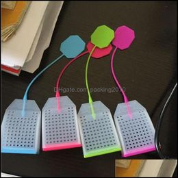 Sile Tea Strainer Clear Bag Shape Infuser Philtre Diffuser Kitchen Use Maker For Slimming Health Fast F135 Drop Delivery 2021 Coffee Tools