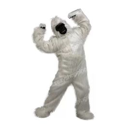 Halloween White Gorilla Mascot Costume Cartoon Anime theme character Adults Size Christmas Carnival Birthday Party Outdoor Outfit