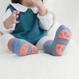 3Pcs 0 to 5 Yrs Cotton Children Anti-slip Socks For Boys Girl Low Cut Floor Kid Sock With Rubber Four Season born Socks 220514