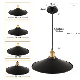 Pendant Lamps Industrial Vintage Lights Retro Larger Diameter Lamp Modern Hanging Holder Iron For Restaurant Bar CounterPendant