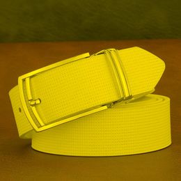 Belts High Quality Pin Buckle Designer Men 3.3cm Wide Leather Genuine White Casual Ceinture HommeBeltsBelts