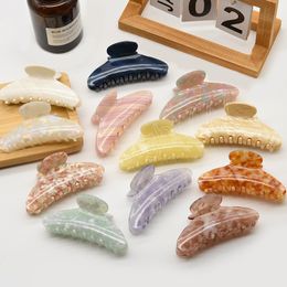 Large Acetate Hair Claw Vintage Korean Ponytail Clip Barrette Hair Accessories For Women Girls Summer Headwear