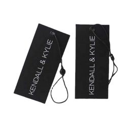 Custom Design Printing Name Logo Paper Garment Hang tag Labels Clothing Hang Tags with String