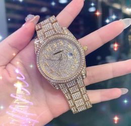 diamond president NZ - Relogio Masculino Men Full Diamonds Arab Number Watch 41mm Sky Starry Calendar Iced Out Quartz Military Time Chain Stainless Steel Original Clasp President Watches