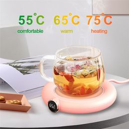 USB Heating Coaster Electric Coffee Warmer Pad ABS Cup For Milk Tea 220627