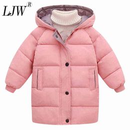 2022 New Girls Winter Warm Jacket And Coat Children Winter Quality Solid Colour Long Sleeve Wool Jacket 3-8 Year Old Baby Girl J220718