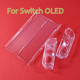 flip switch Australia - Crystal Clear Shell For Nintendo Switch OLED 3 in 1 Protective Flip Case Cover Skin Guard Console New