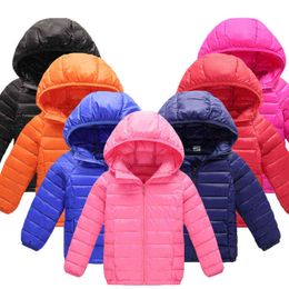 2021 New Big Size Teenager Boys Girls Winter Down Jacket Keep Warm Hooded Outerwear For Kids Children Outdoor Sport Jacket J220718