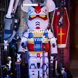 New violence building bear bearbrick custom Gundam Yuanzu up to 1000% hand-made doll trend living room decoration 70cm