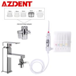 Azdent Dental Flosser Faucet Oral Irrigator Water Tooth Jet Flossing Irrigation Oral Care Mouth Cleaner Tools 220607