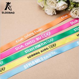 Custom printed polyester ribbons gift package decoration ribbons with own 100yardslot 220608