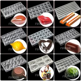 Belgian Polycarbonate Chocolate Molds Baking Cake Sweets Candy Bar Mould BonBon Confectionery Tools Bakeware 220601
