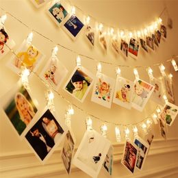 Po Clip Light Wedding Birthday Party Decor Kids Girl Boy Baby Shower Banner Christmas Decoration 220811