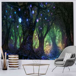 Tapestry Psychedelic Life Of Tree Wall Rugs Hippie Dream Forest Landscape Tapes