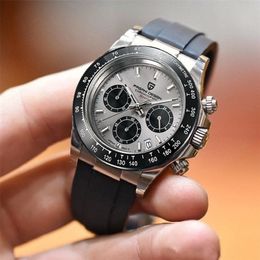 PAGANI DESIGN Quartz Watch Men Top Brand Automatic Date Wristwatch Silica gel Waterproof Sport Chronograph Clock Mans 220530