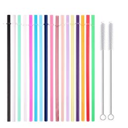 Disposable Clear Reusable Thick Plastic Drinking Straws for 24oz 30oz 20oz Tumblers more applicable for birthday party