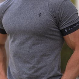 High Quality Men TShirt Summer Running Short Sleeve Gym Sports Training Tops Outdoor Jogging Leisure Breathable TShirt 220617