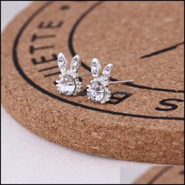 Stud Earrings Jewelry Love Heart Super Small Simple Compact Cute Student Earring For Women Minimalist Copper Hypoallerge Dh25U