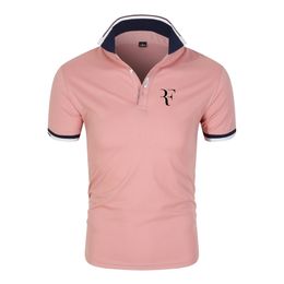 Roger Federer Mens Polo Shirt F Letter Print Golf Baseball Tennis Sports Polo Top TShirt 220719