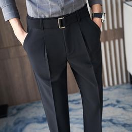 Men's Suits & Blazers Autumn Suit Pants For Men Korean Streetwear Fashion Loose Straight High Rise Casual Trousers Plus Size 28-36Men's