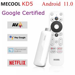 MECOOL Android 11 TV Stick KD5 مع AMLOGIC S805X2 BT 5.0 WIFI 2.4G/5G 1G 8G Netflix معتمد للغاية