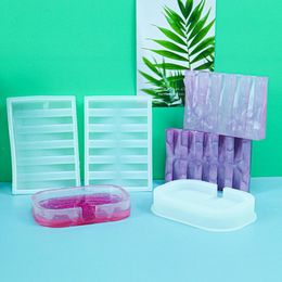 bar soap Australia - Craft Tools Resin Silicone Self Draining Soap Dish Mold Tray Holder Epoxy Casting DIY Bars Shower Saver Rack