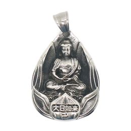 Pendant Necklaces Unisex 316L Stainless Steel Buddha Free Chain Est