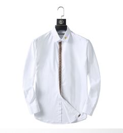 Camicie eleganti da uomo bberry Polka Dot Mens Designer Shirt Autunno manica lunga Casual Mens Dres Hot Style Homme Abbigliamento M-3XL # 100