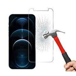 Tempered Glass Screen Protector For iPhone 12 Pro Max Mini 11 Xs XR XS X 8 7 6 6s Plus 5 5S SE Film 2.5D 9H Anti-Shatter Paper Package