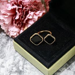 Designer Ring Frauen Klee Ringe Ehering Ehepaar Geschenkfrau Cleef Verlobungsfeier liebt Mode Luxus van fsdf
