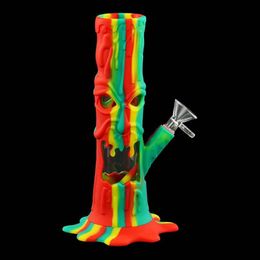 oil buner Australia - 8.8" melting candle monster water pipe smoking accessories tree stem silicone bong oil buner with filtriation dab rigs tobacc281u