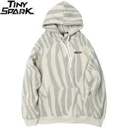 Men Streetwear Hip Hop Hoodie Sweatshirt Harajuku Striped Camouflage Hoodie Pullover Cotton Autumn Hooded Sweatshirt HipHop 201126